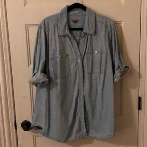 Merona plus size 3x denim chambray top